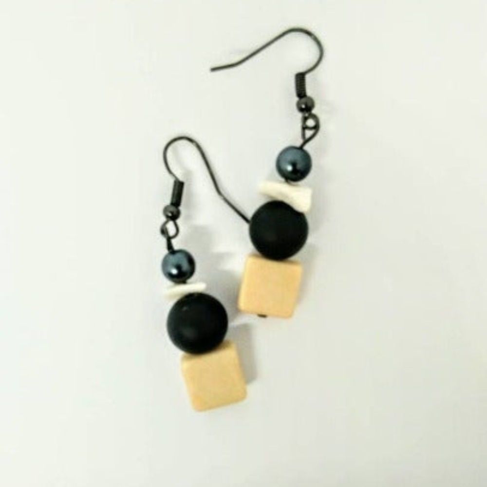 Black and White Modern Earrings